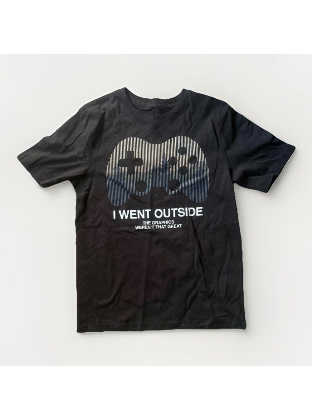 wonder nation Boys M (8) Black Graphic Funny Gamer Tee Short Sleeve Top NWOT